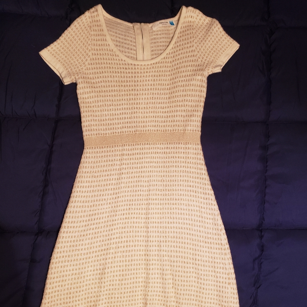 Cream and gold sweaterdress
